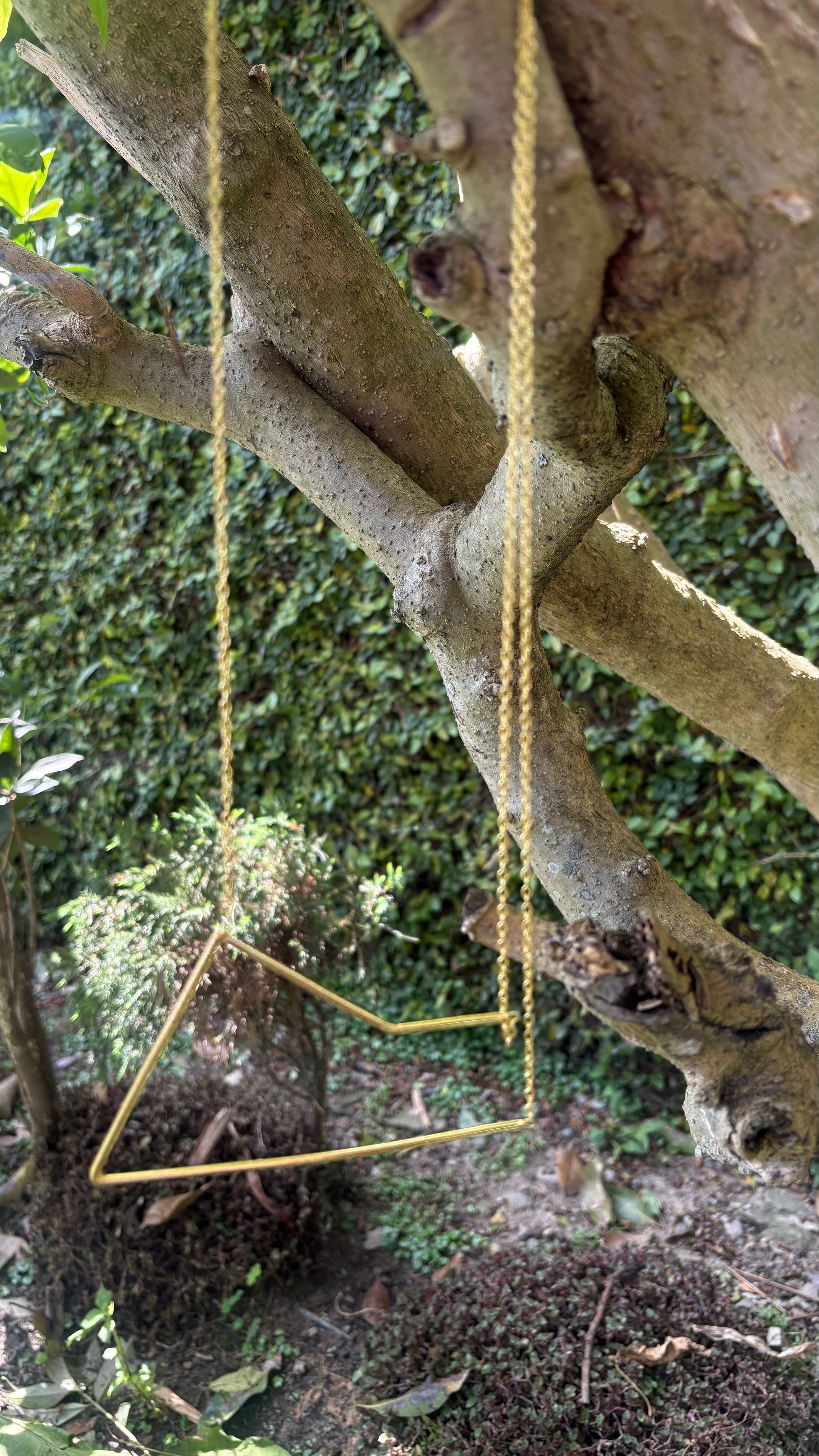 Minimal Geometric Triangle Necklace | Gold Tone Pendant | Riverblend