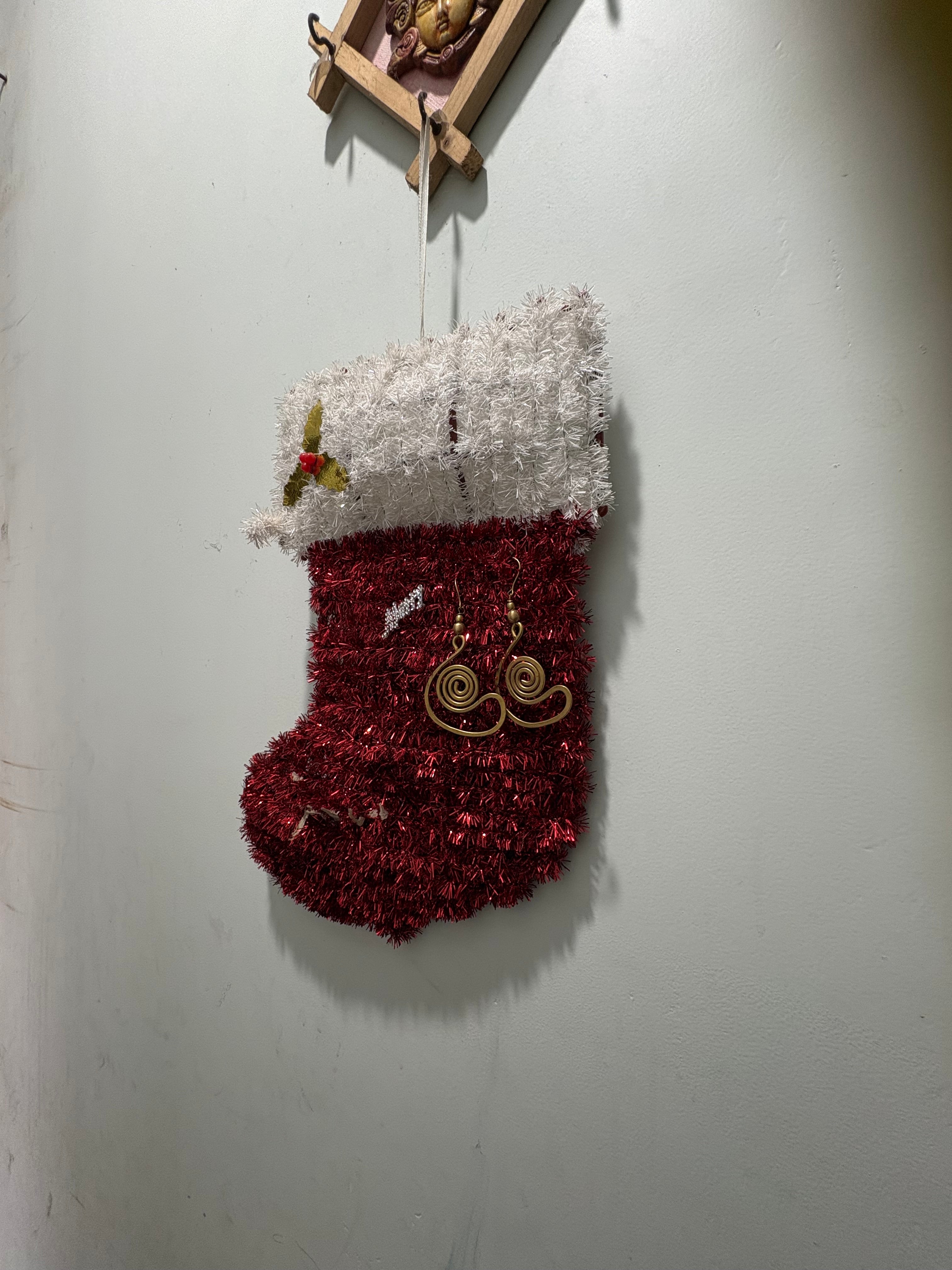 Spiral Elegance Brass Earrings