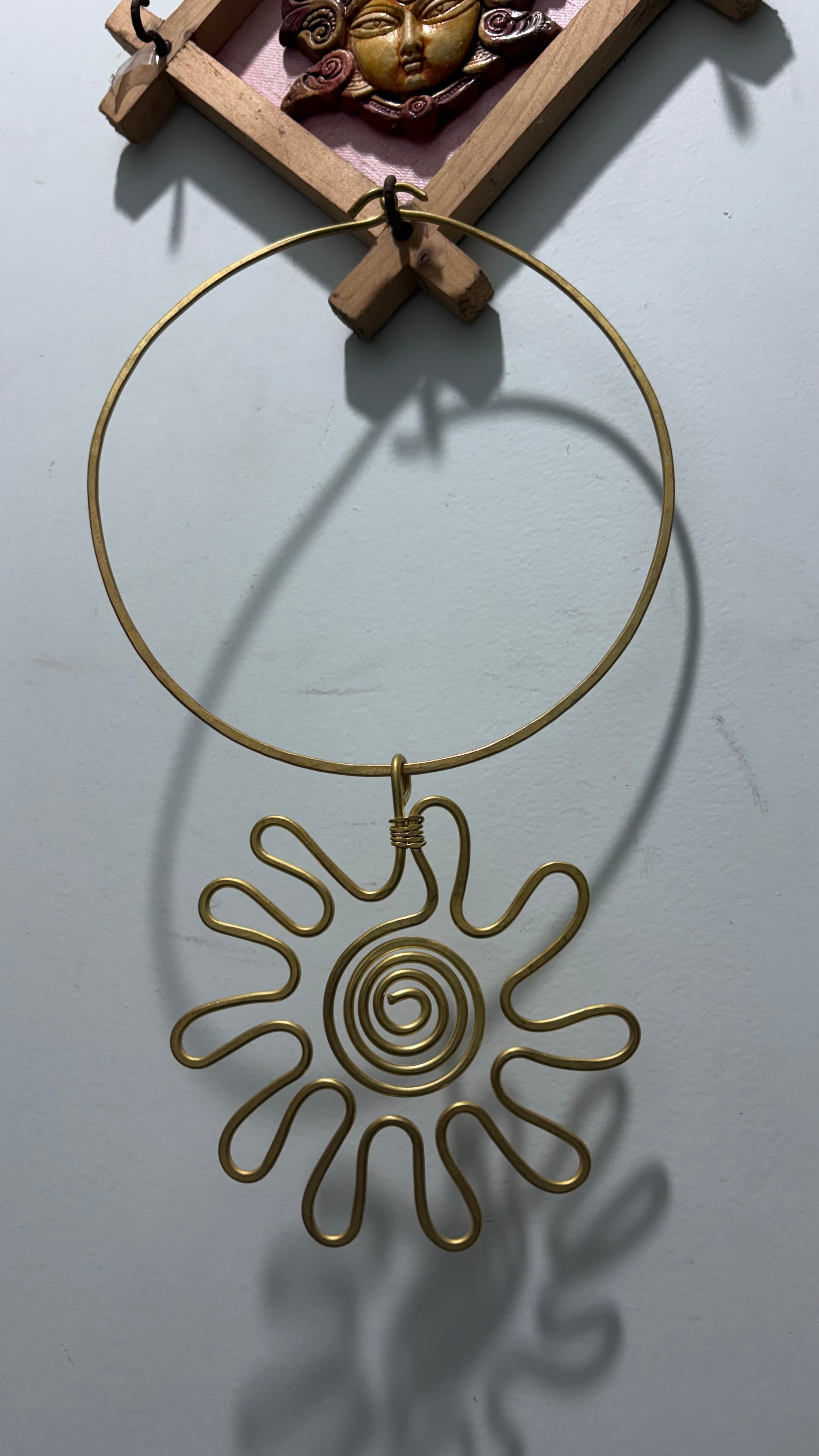 Golden Sun Spiral Necklace