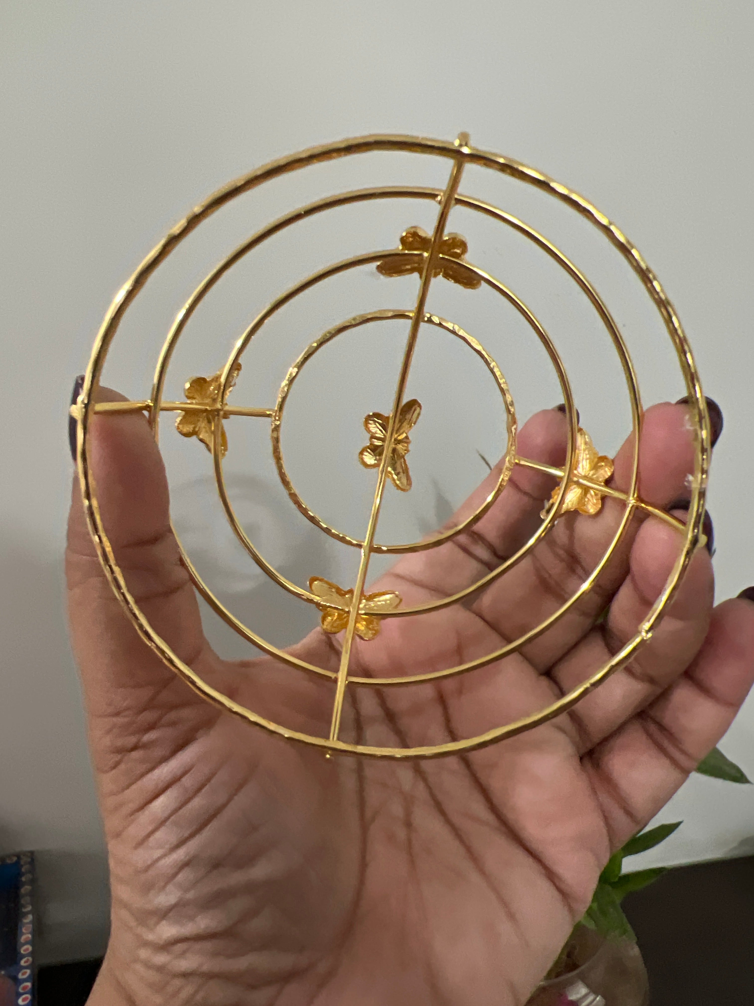 Butterfly design hair  cage bun