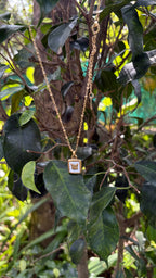 Butterfly studded in she’ll square necklace