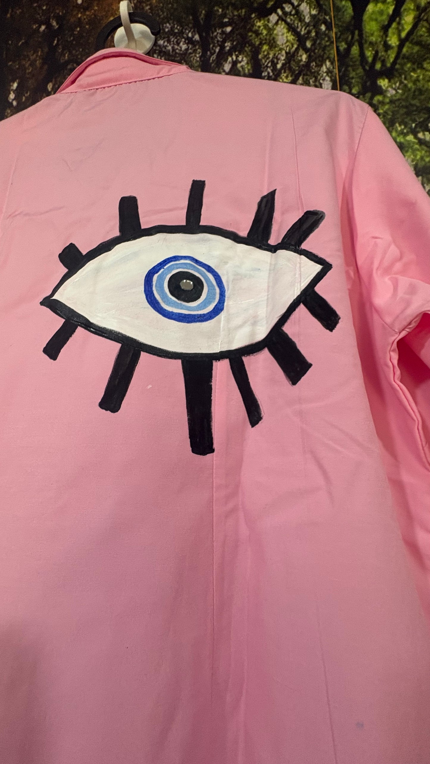 Evil eye hand painted short