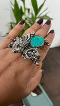 Oxidised adjustable ring