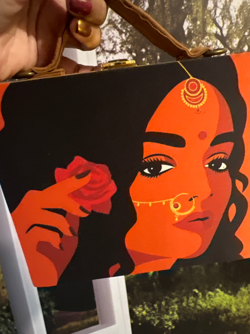 Natni square clutch bag