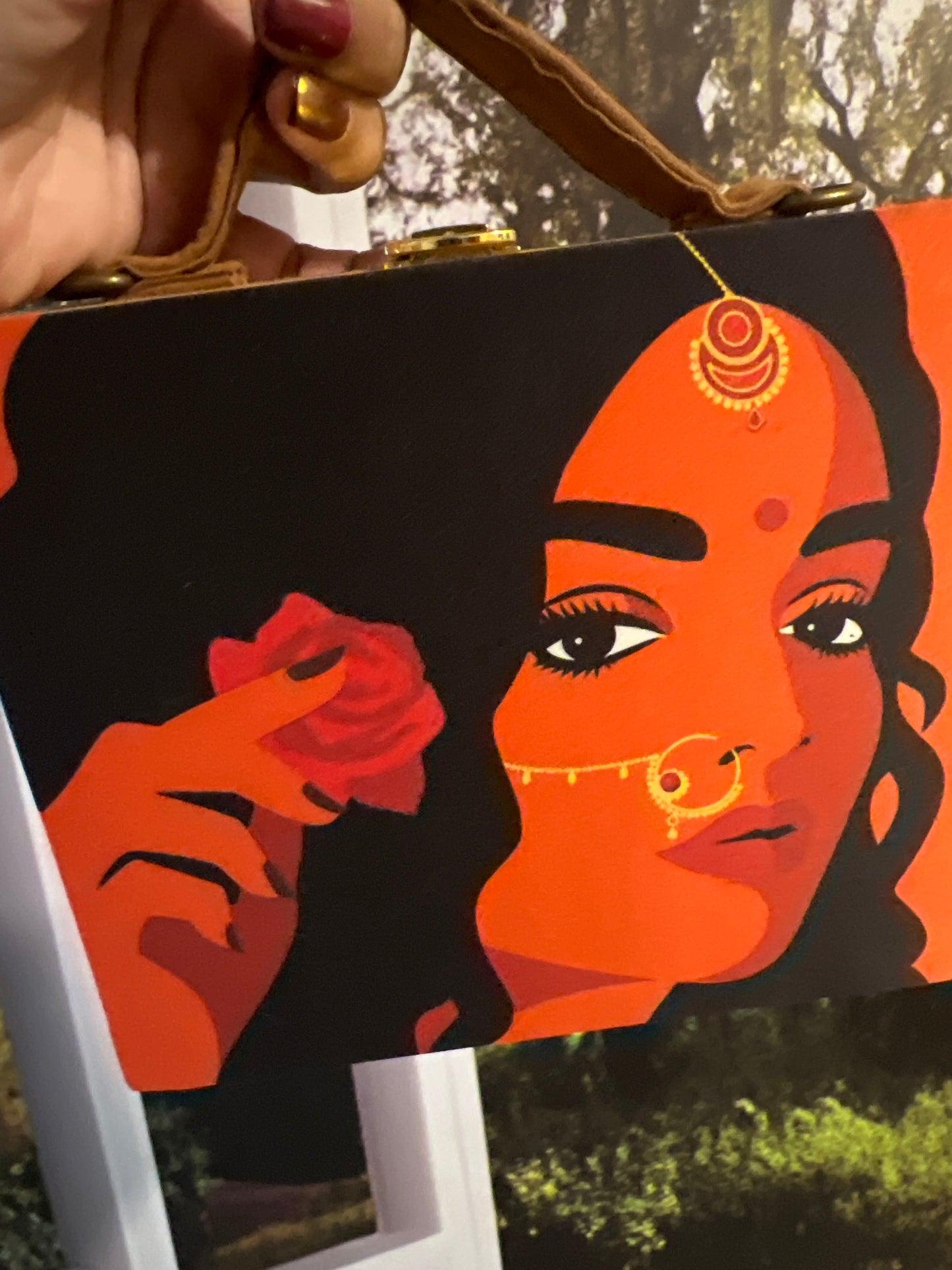 Natni square clutch bag