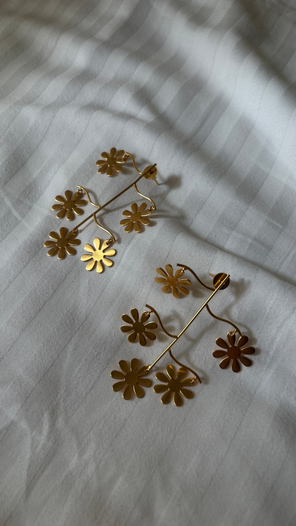 Golden Bloom Statement Earrings