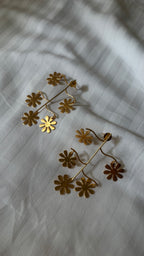 Golden Bloom Statement Earrings