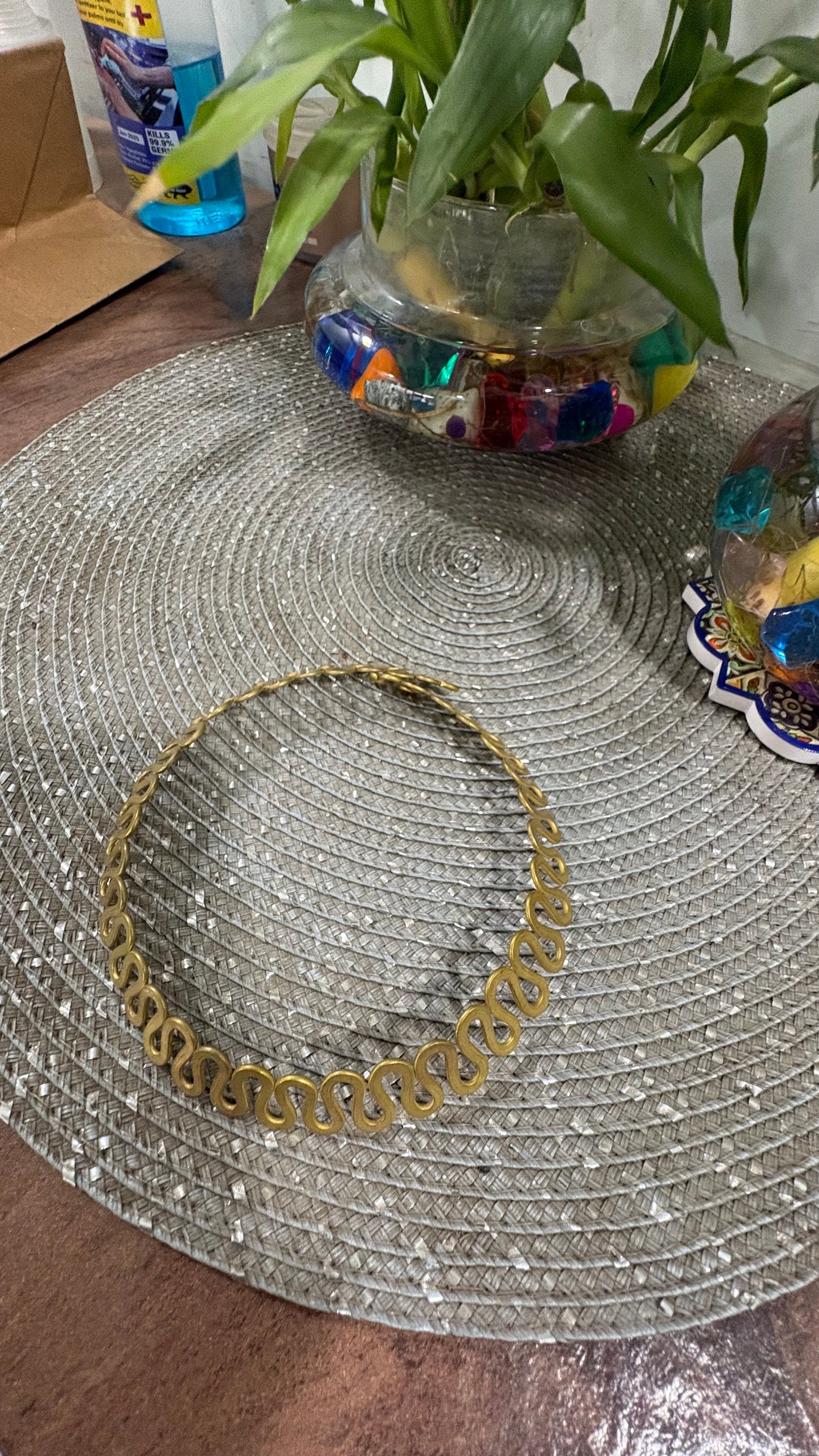 Golden Wave Choker Necklace