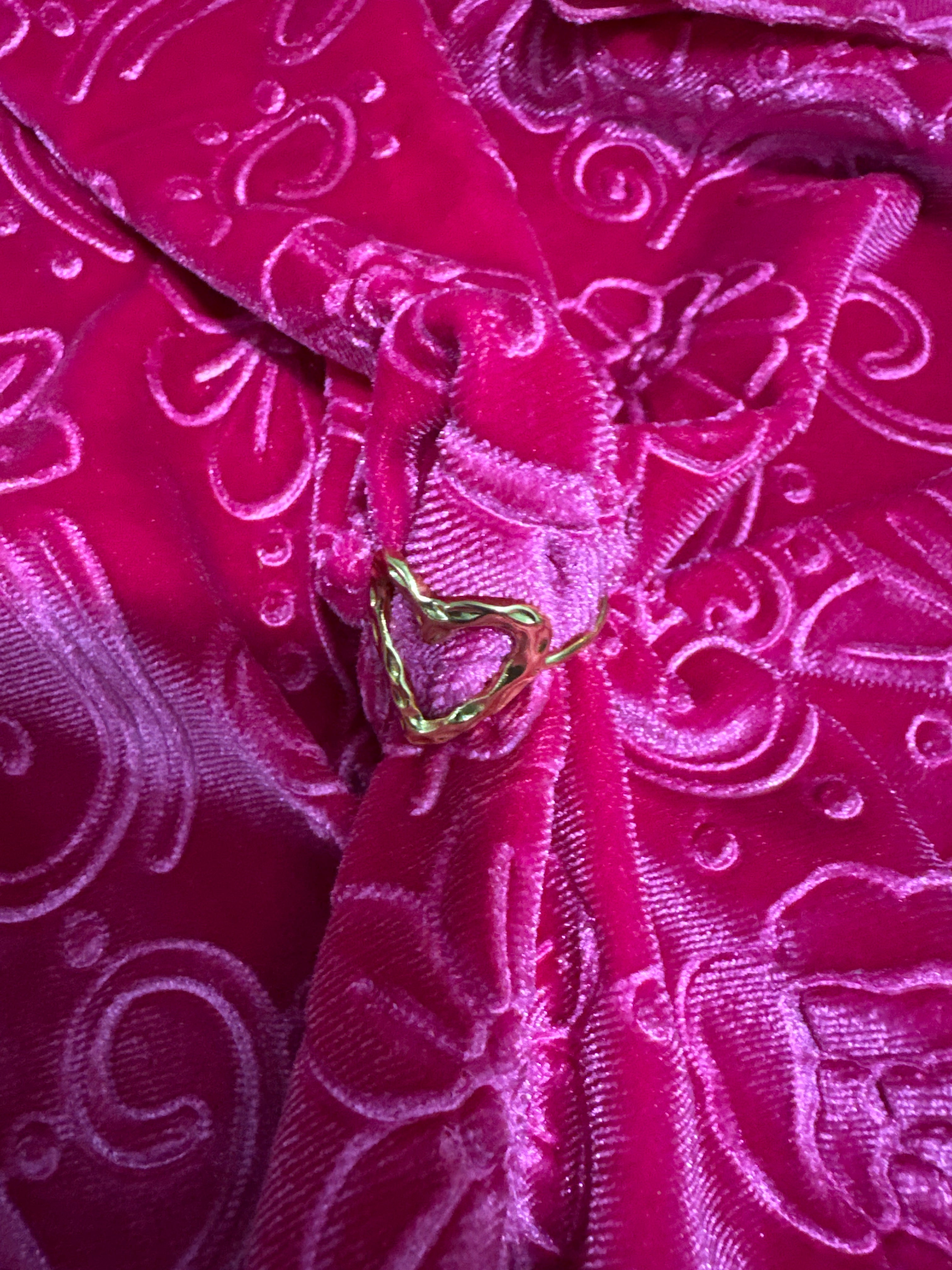 Heart adjustable ring