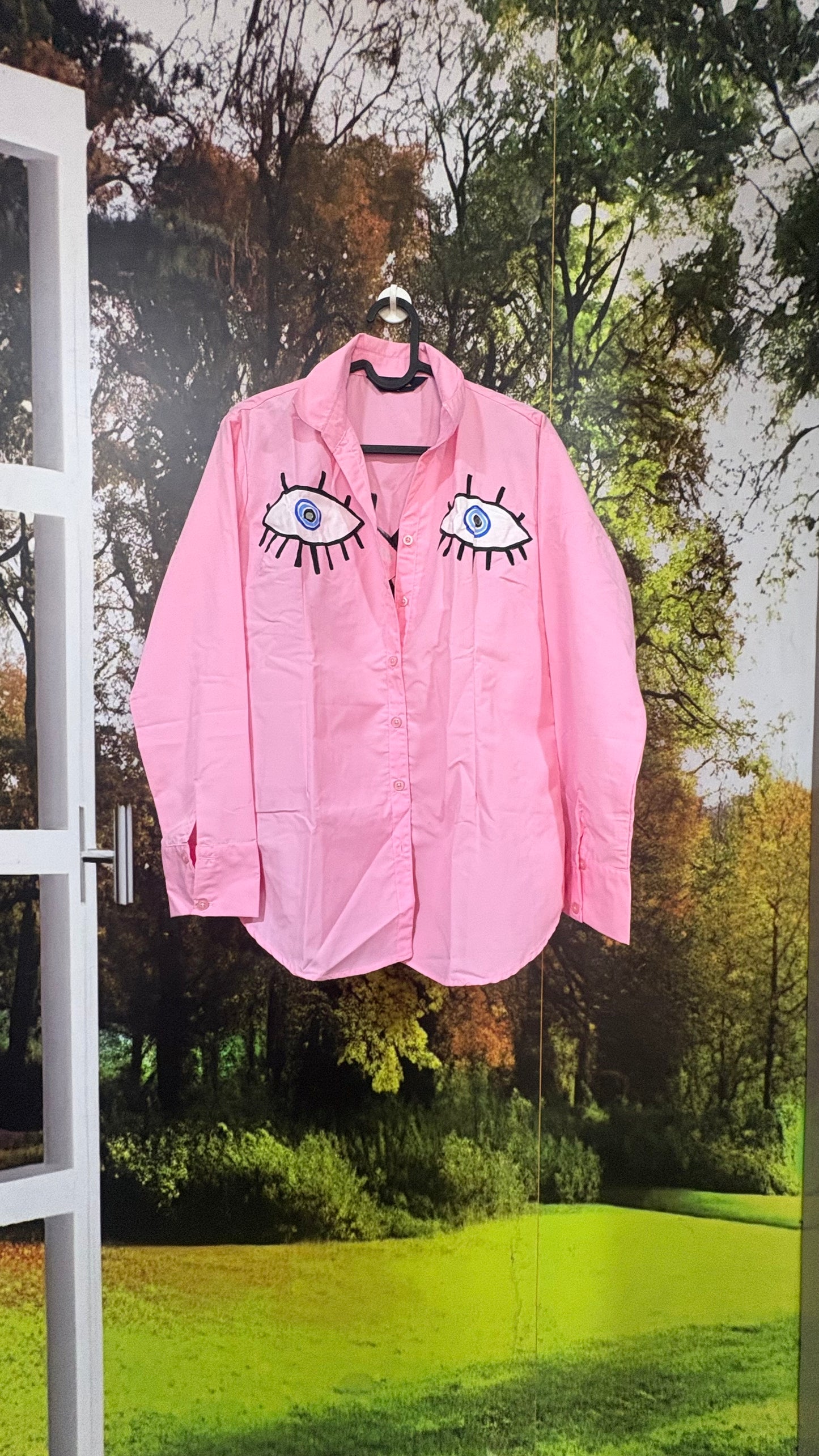 Evil eye hand painted short