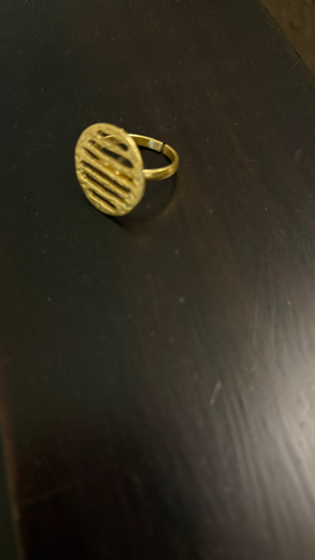 Golden Ripple Ring