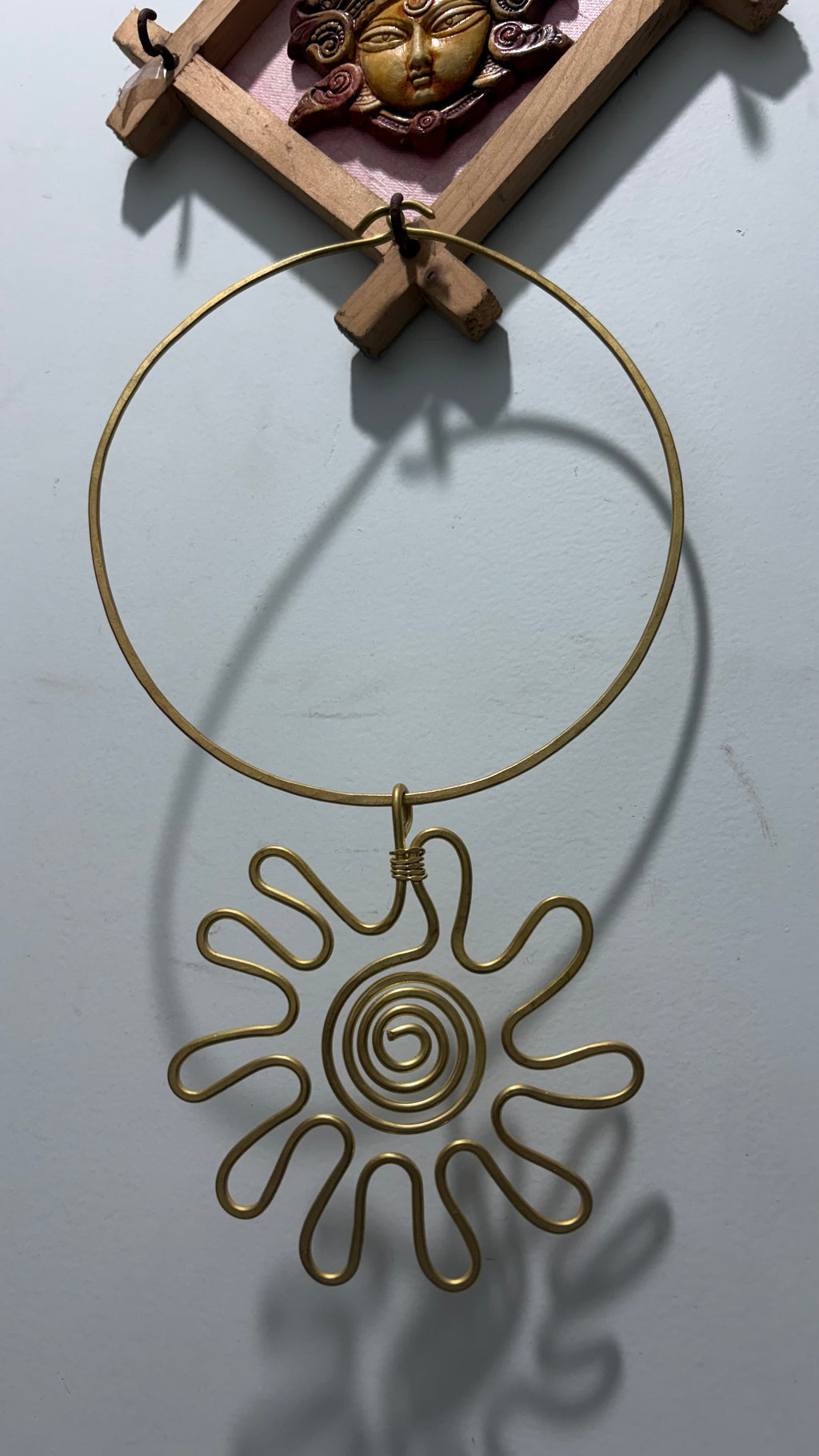 Golden Sun Spiral Necklace