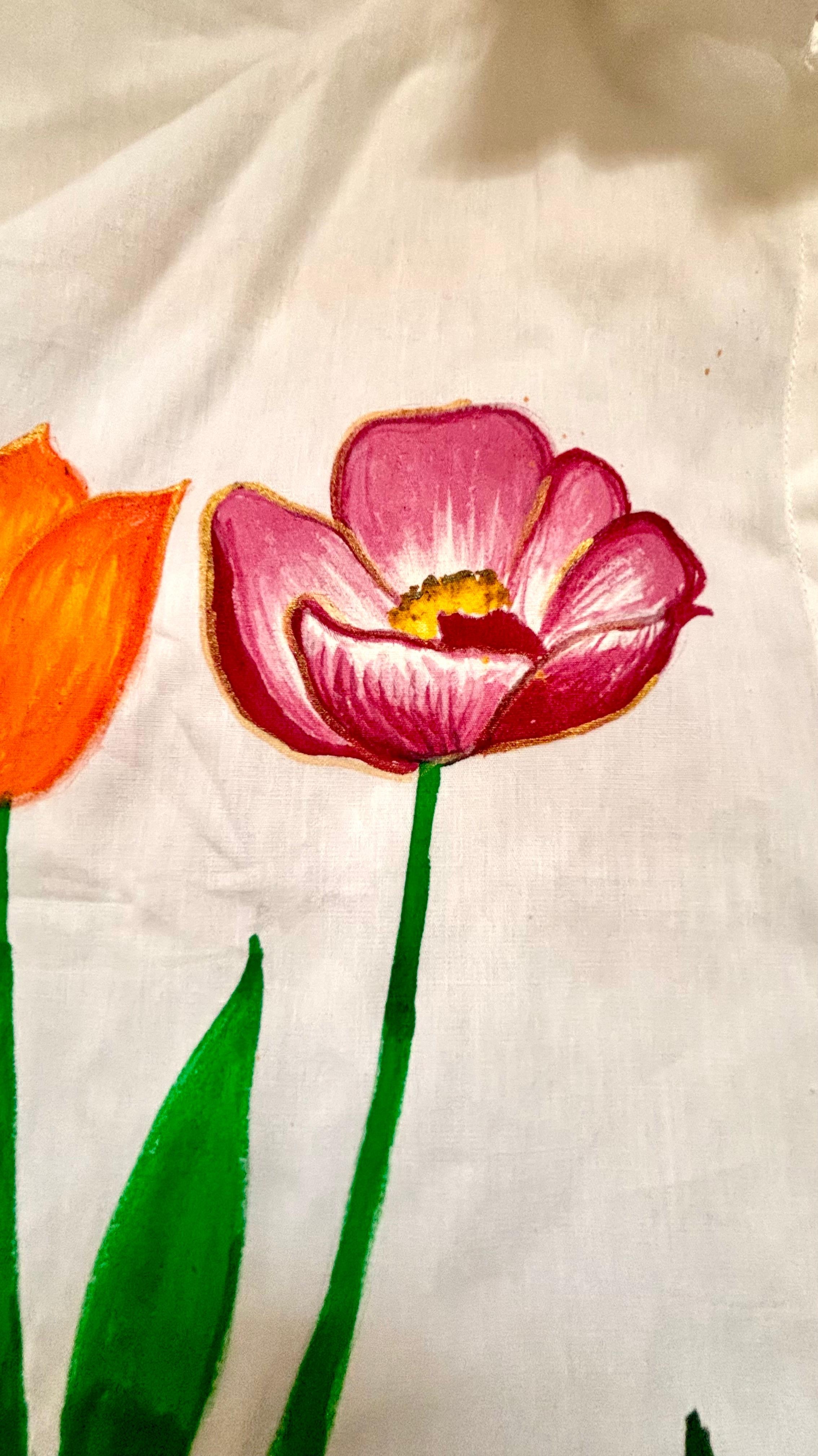Spring Bloom Handpainted Shirt Riverblend