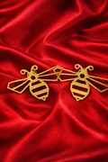 Golden Twin Bee Statement Earrings – Riverblend