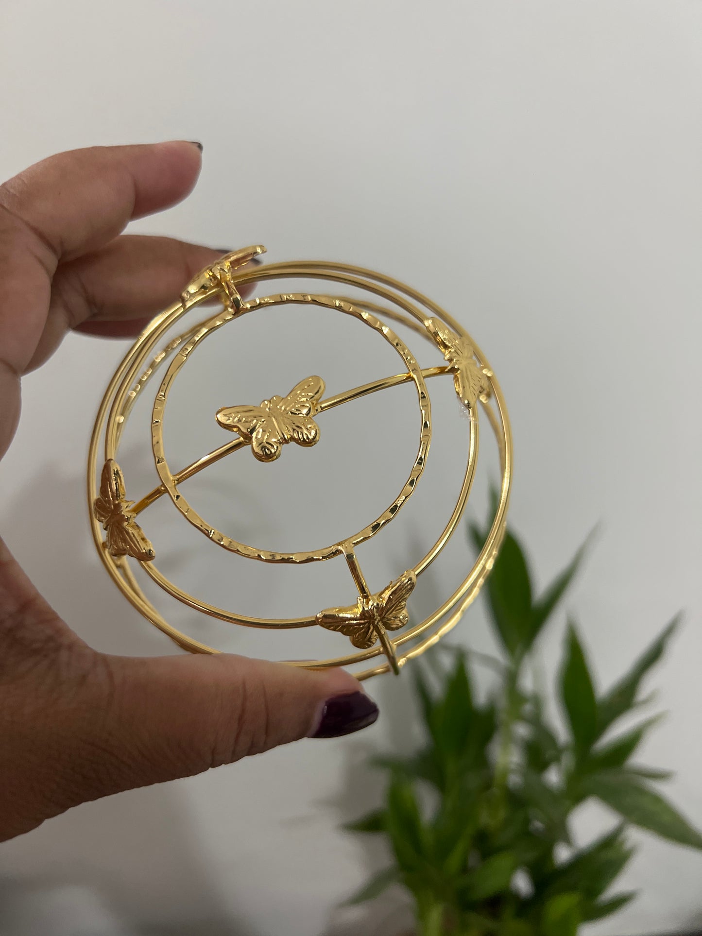 Butterfly design hair  cage bun