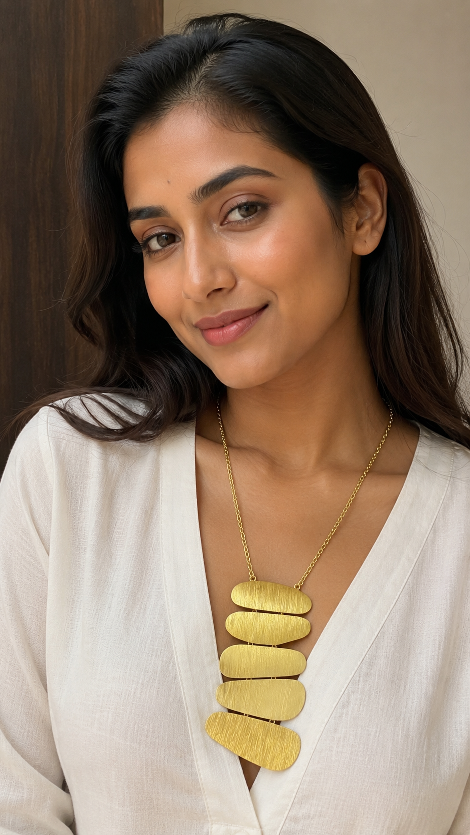 Luna layers gold statement necklace Riverblend