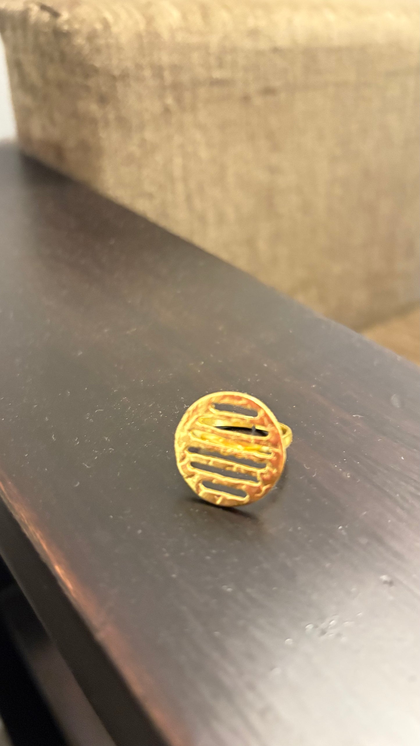 Golden Ripple Ring