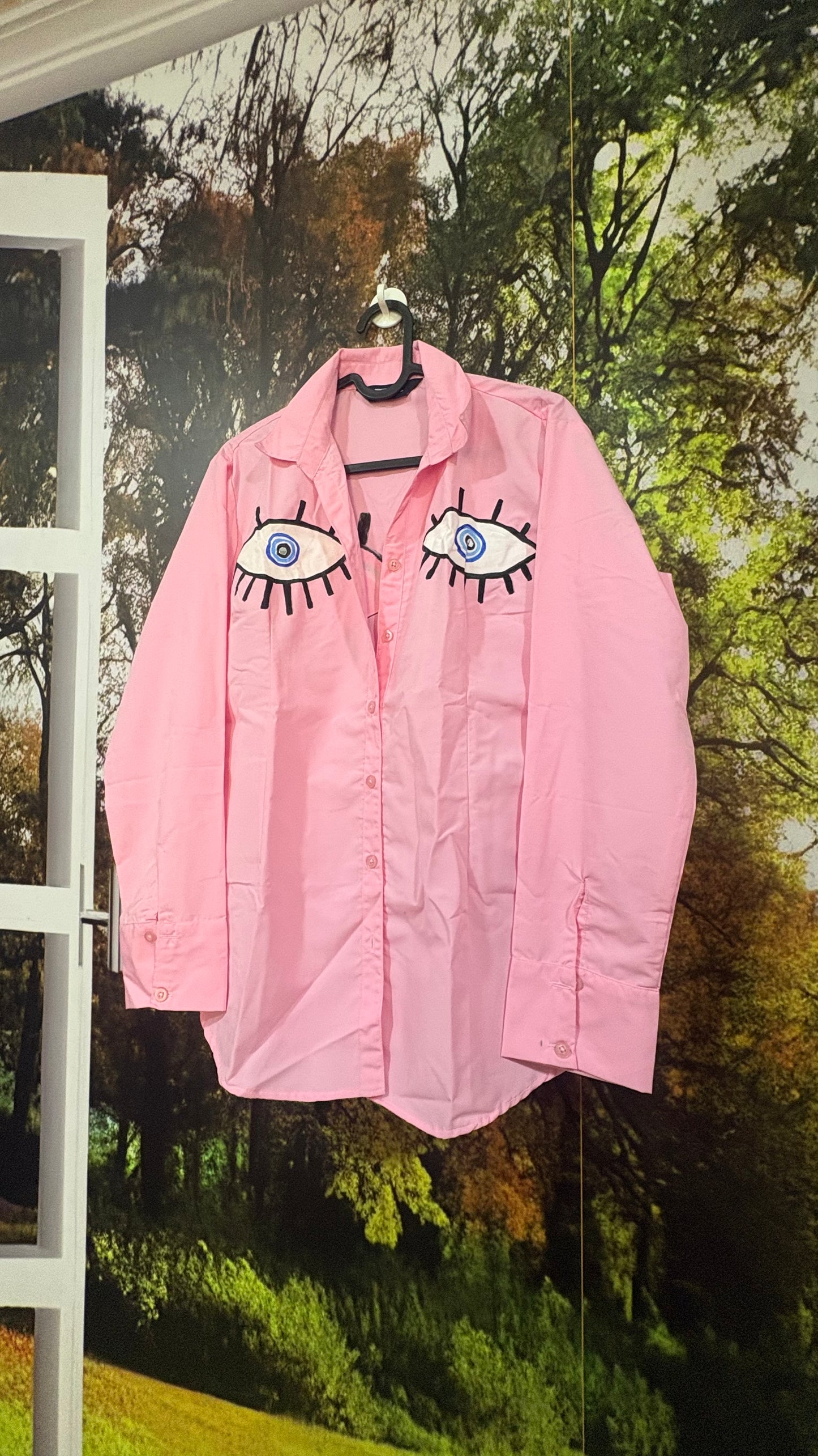 Evil eye hand painted short