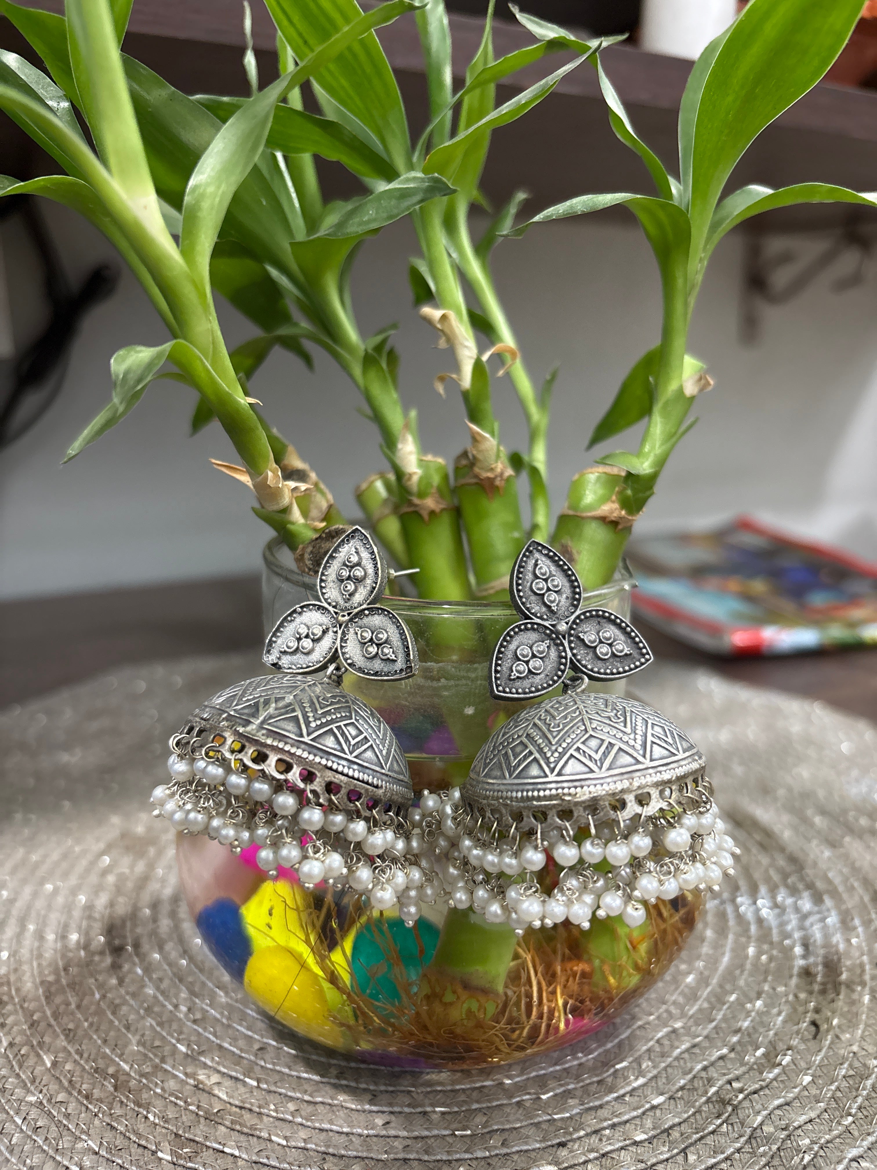 Oxidised jhumka
