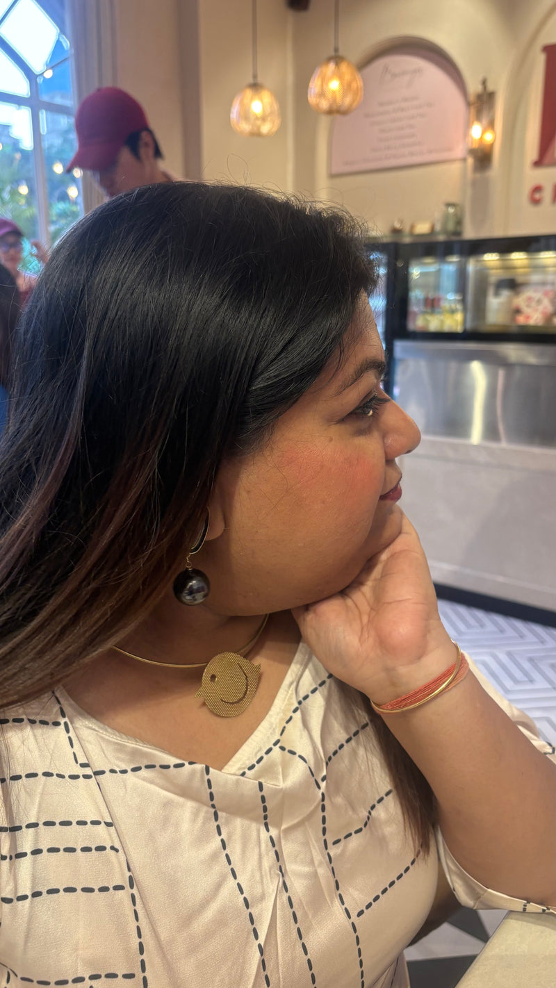Golden Chirp Statement Necklace 🐦