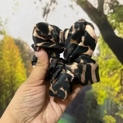 Leopard Print Scrunchie – Bold & Trendy Hair Accessory