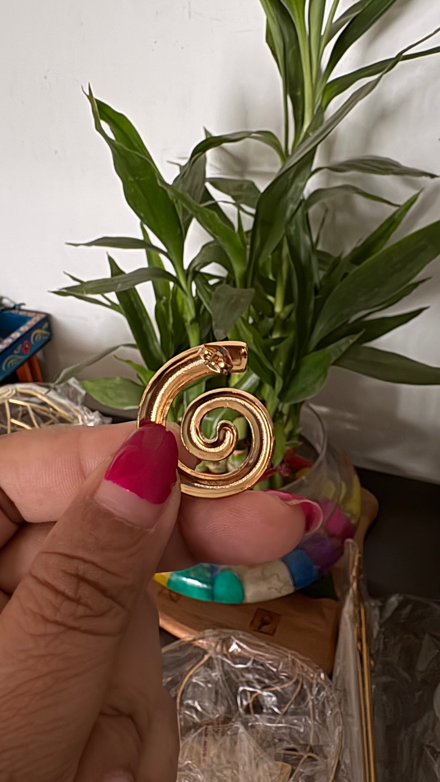 Spiral stud earring