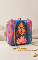 Divine Lotus Art Clutch Bag