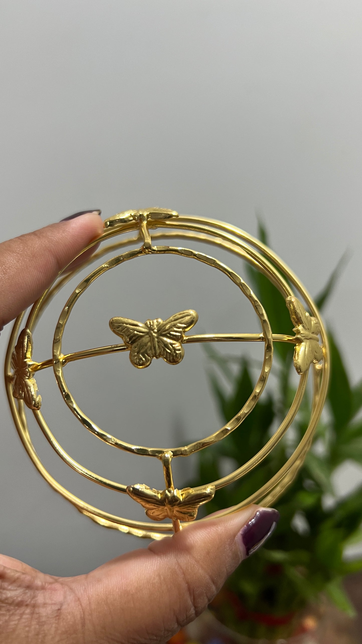 Butterfly design hair  cage bun