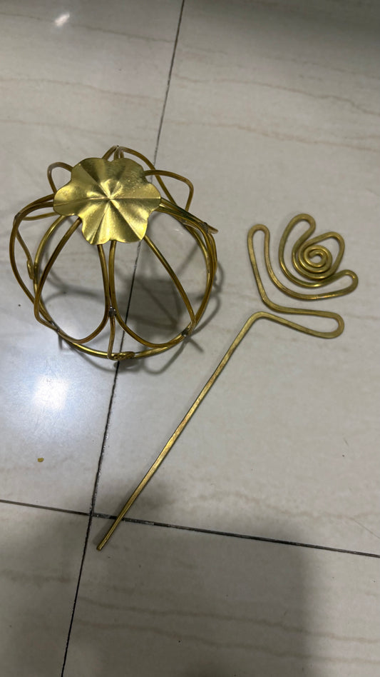 Rose Wire Hair Cage Bun with Hair Stick
