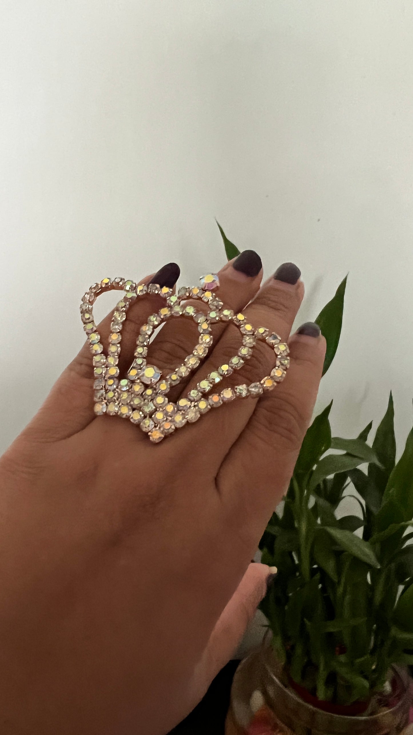 King size crown adjustable ring