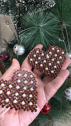 Oversized heart with Pearl dangler