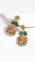 Pineapple stone earring