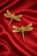 Dragonfly brass earrings- Riverblend