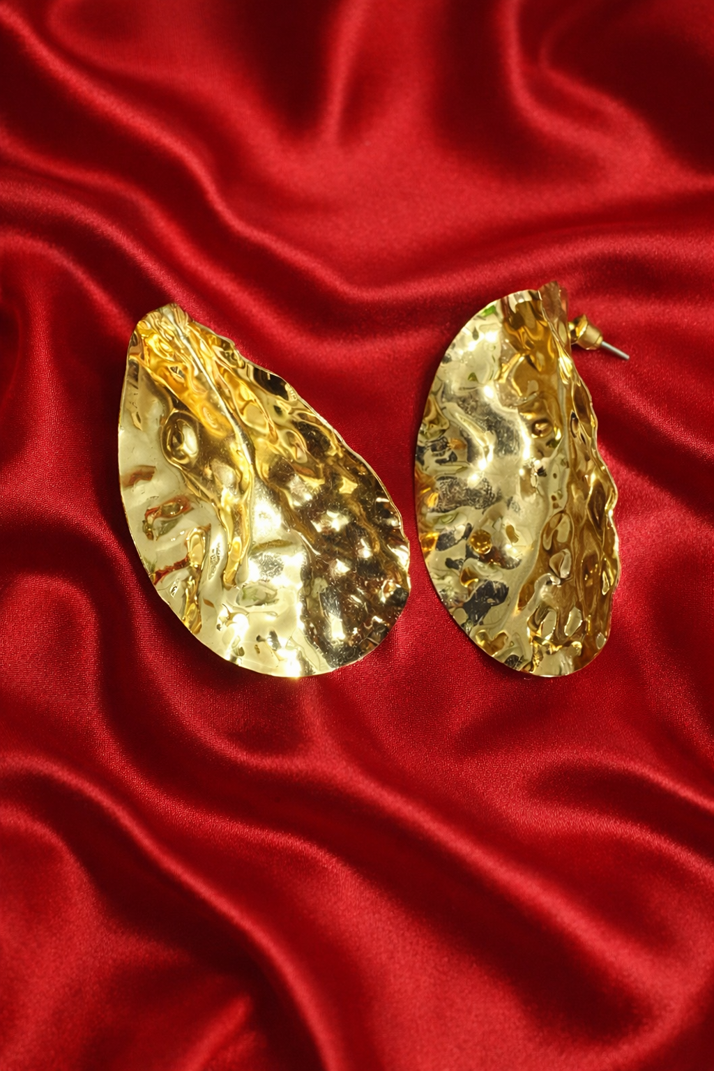 Riverblend Gold Leaf Earrings – Lightweight Brass Everyday Wear