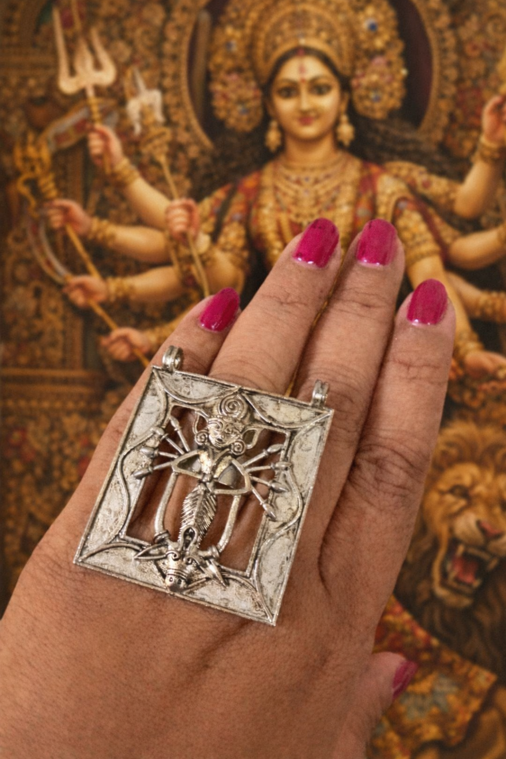 ma Durga adjustable ring