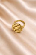 Golden Ripple Ring