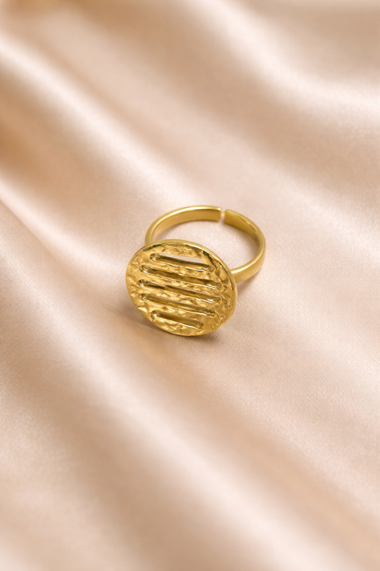 Golden Ripple Ring