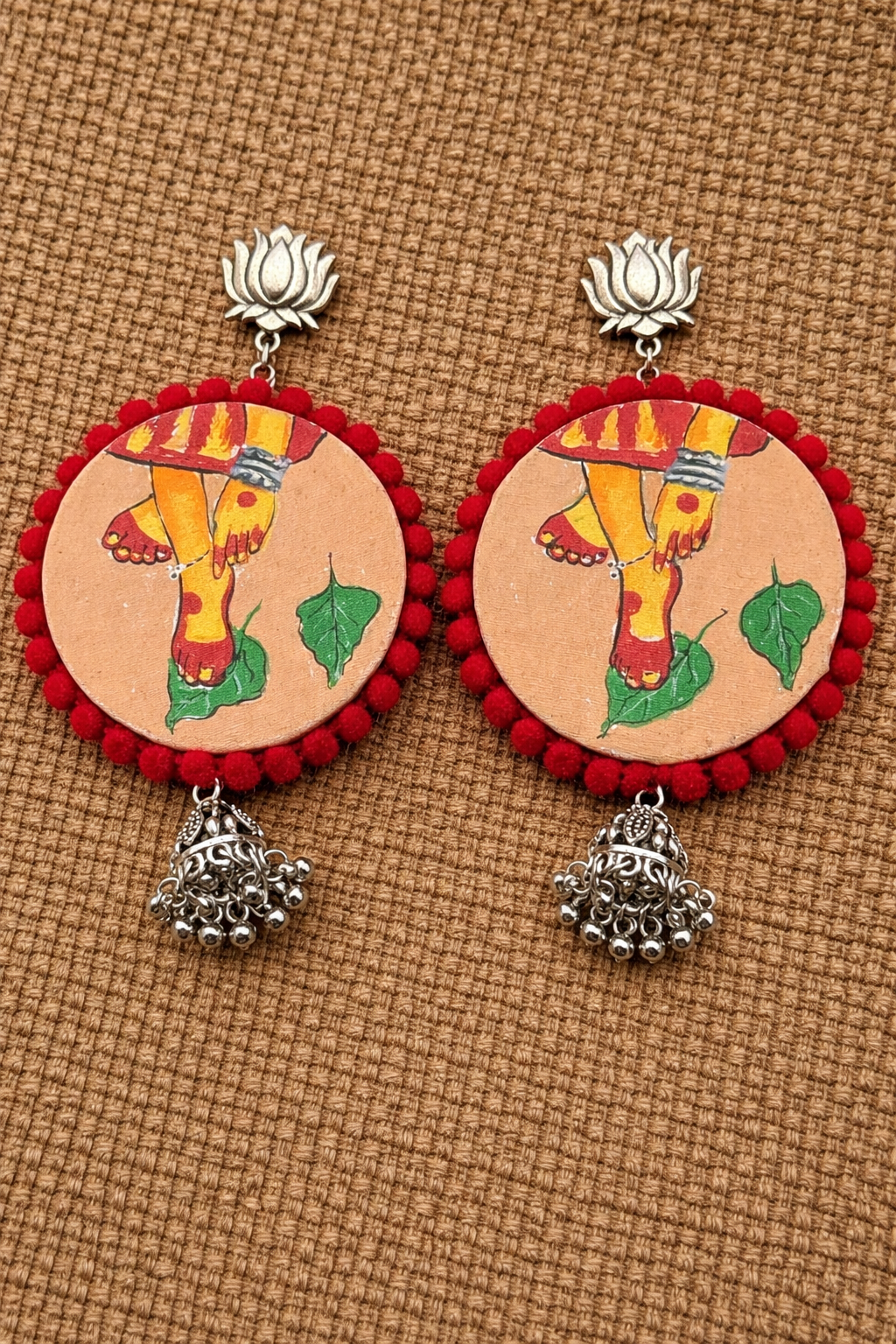 Durga M feet handcrafted jhumka earring