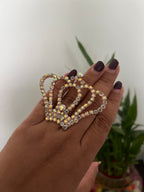 King size crown adjustable ring