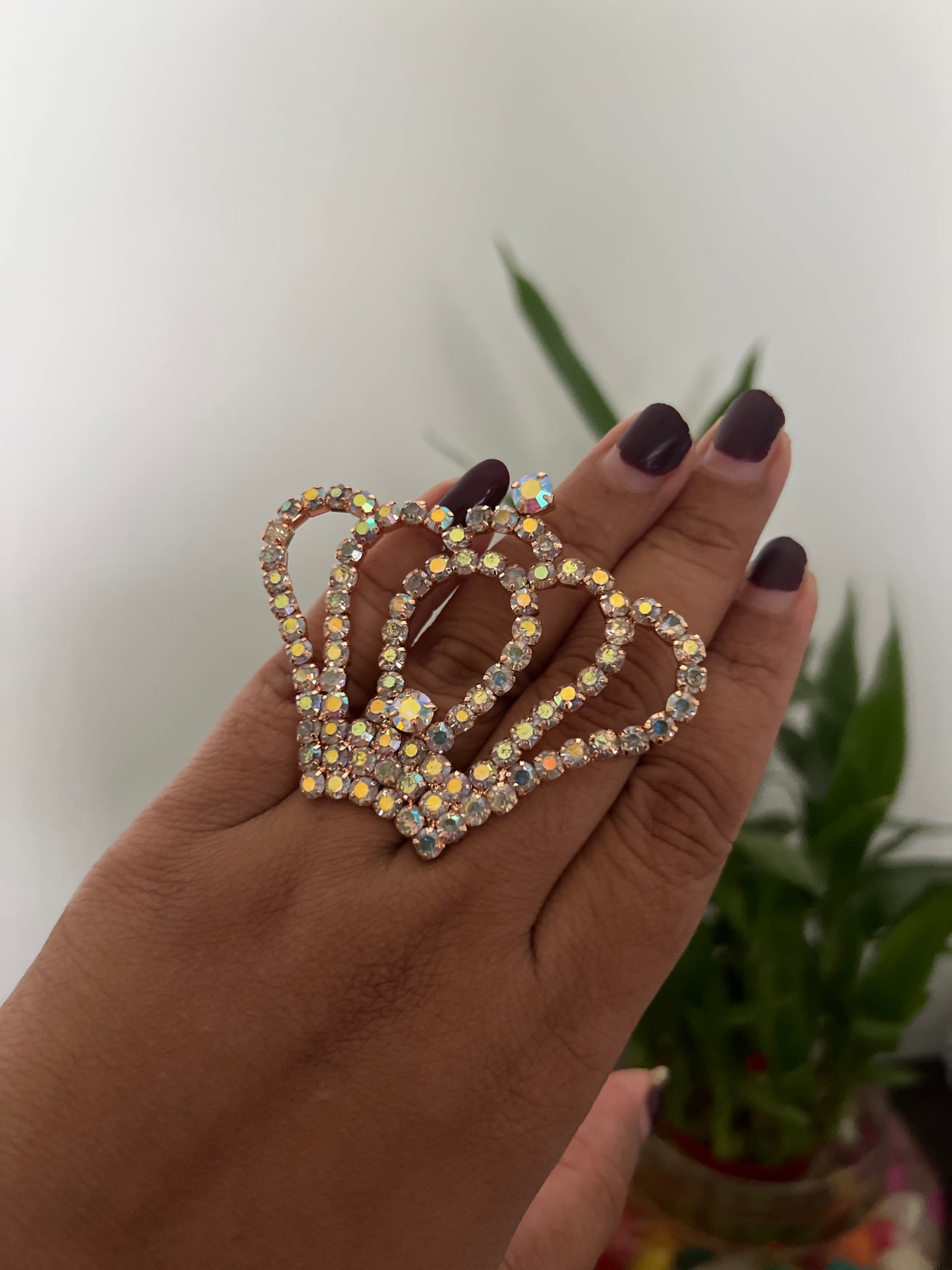 King size crown adjustable ring