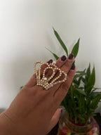 King size crown adjustable ring