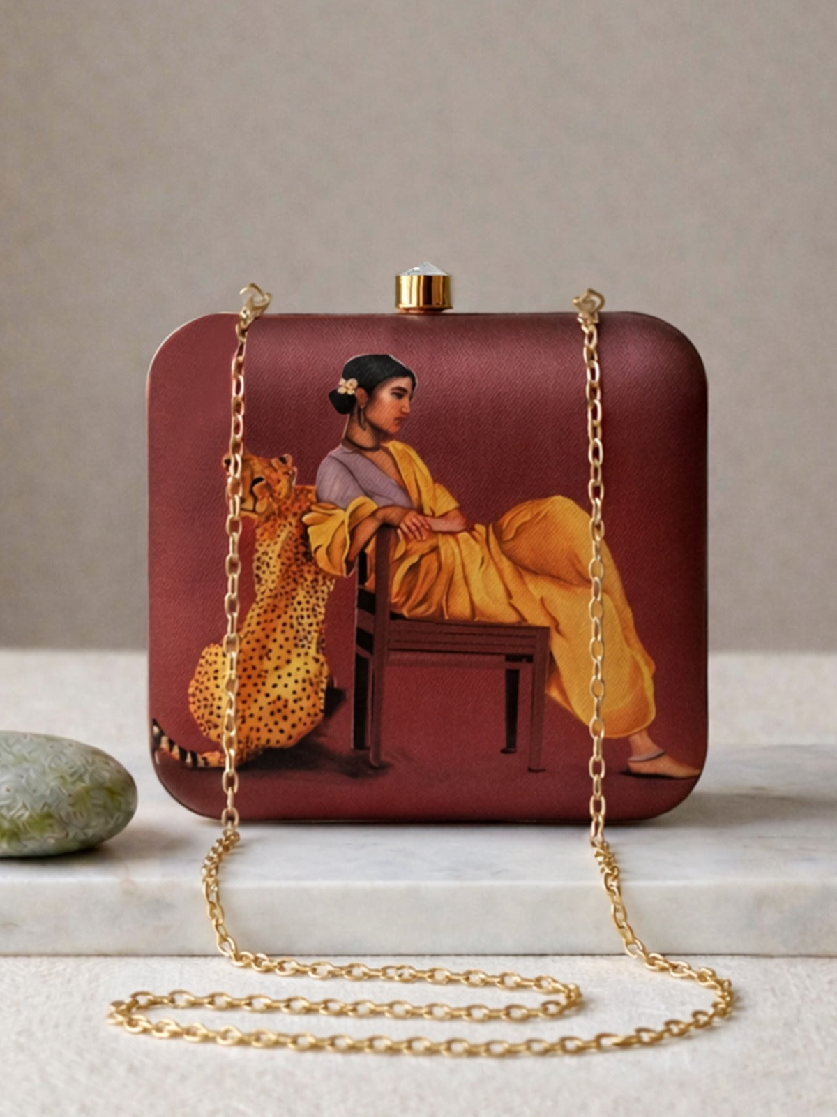 Printed clutch bag Riverblend
