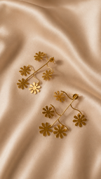 Golden Bloom Statement Earrings