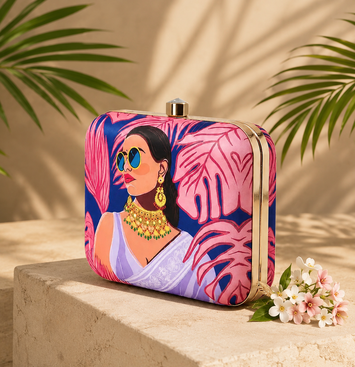 Tropical Elegance Clutch Bag