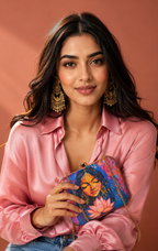Divine Lotus Art Clutch Bag