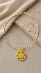 Ladybug Gold Choker Necklace – Elegant Statement Jewellery | Riverblend