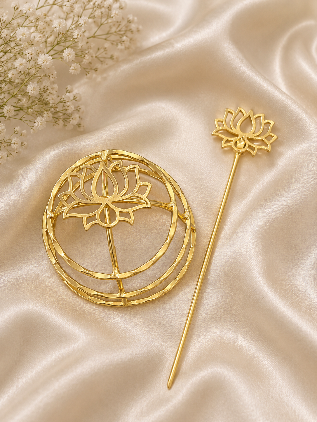 Lotus hair cage bun