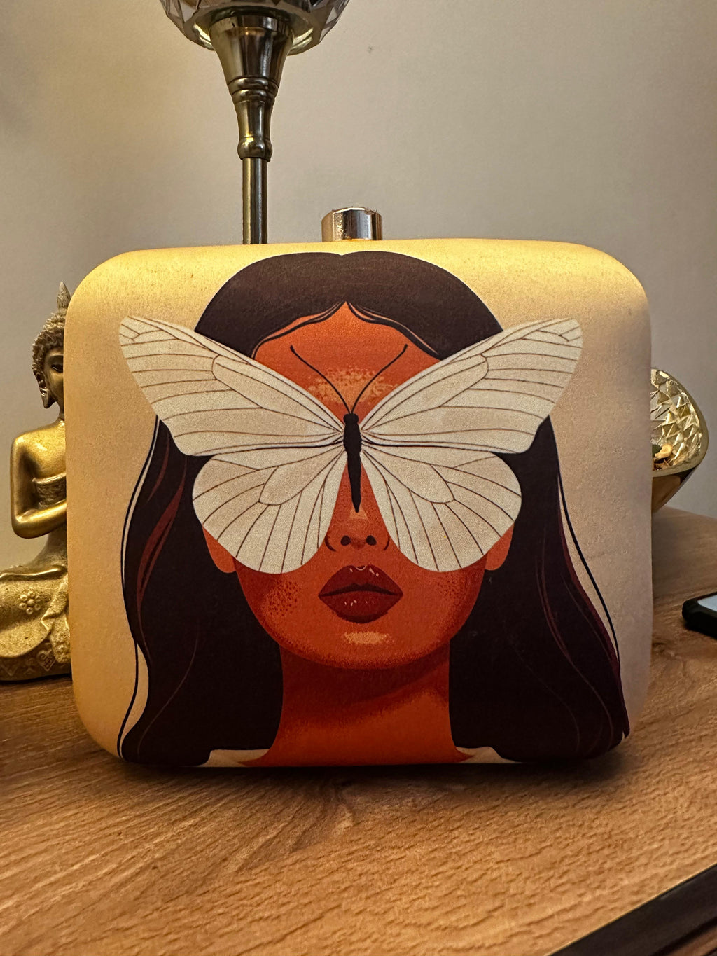 Butterfly Muse Art Clutch Bag for Women