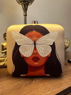 Butterfly Muse Art Clutch Bag for Women