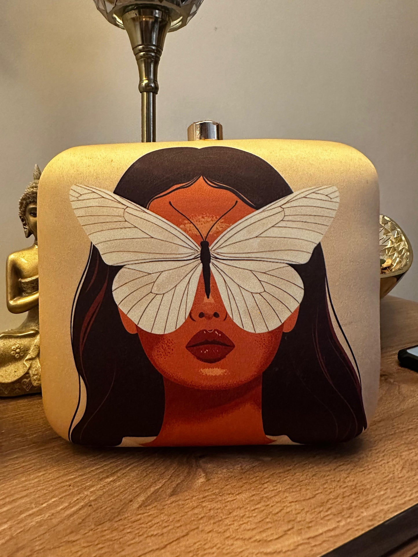 Butterfly Muse Art Clutch Bag for Women